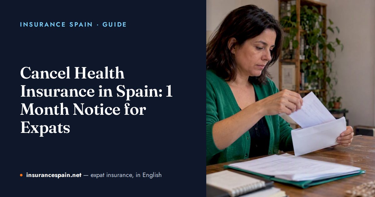 Cancel Health Insurance in Spain: 1 Month Notice for Expats